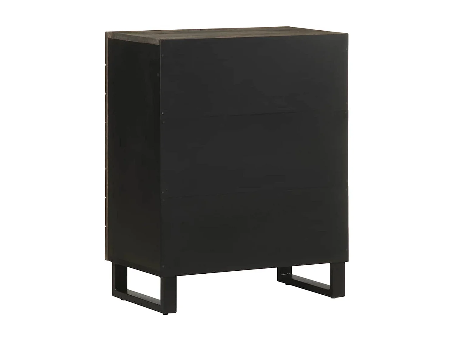 Credenza | Buffet | Armadio Nera 60x33x75 cm in Legno Massello di Mango