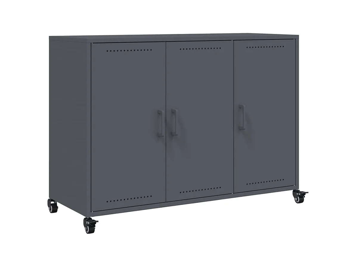 Buffet | Bahut | Meuble de rangement anthracite 100,5x39x72 cm acier