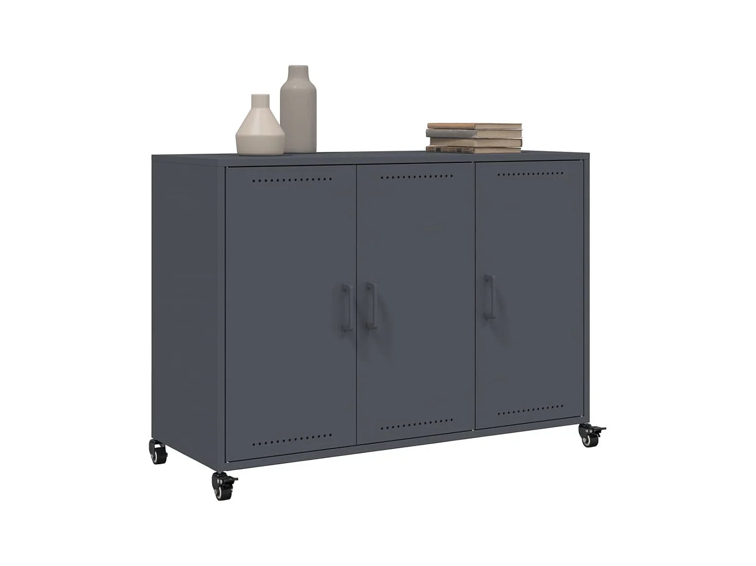 Buffet | Bahut | Meuble de rangement anthracite 100,5x39x72 cm acier