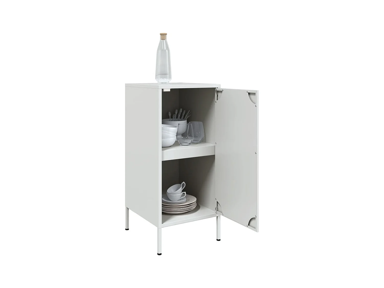 Buffets | Bahuts | Meuble de rangement 2 pcs blanc 36x39x79 cm acier