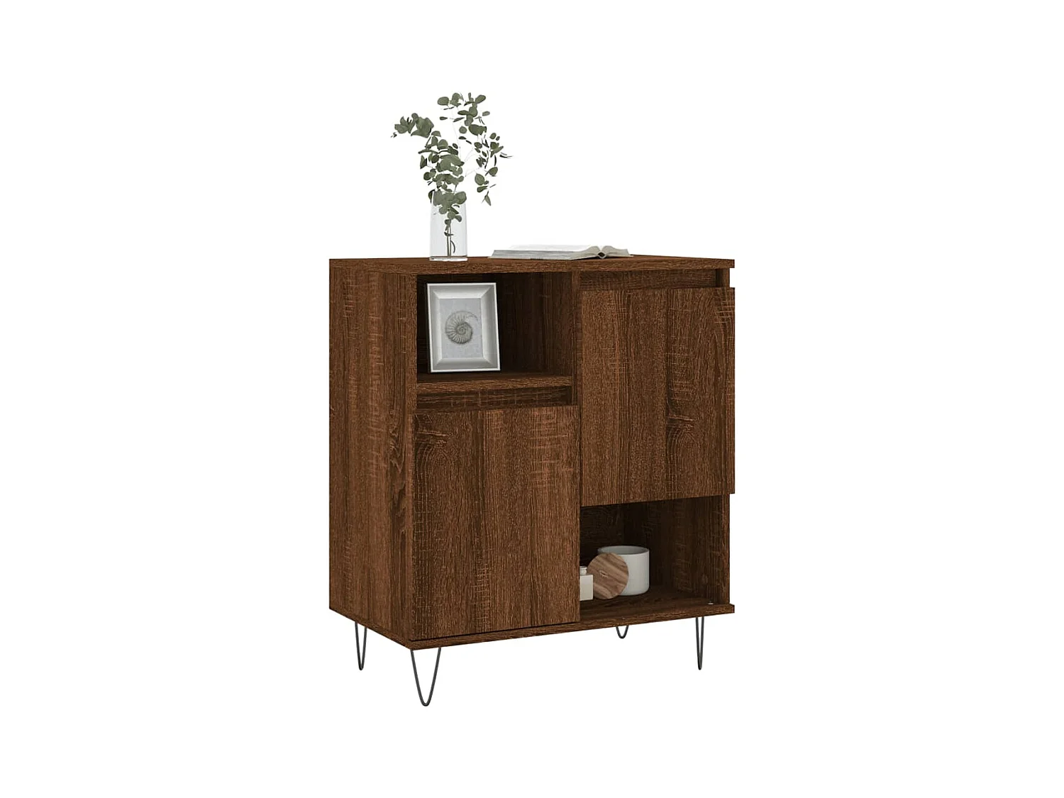 Buffet | Bahut | Meuble de rangement Chêne marron 60x35x70 cm Bois d'ingénierie