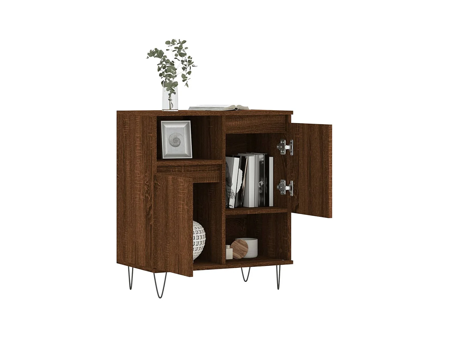 Buffet | Bahut | Meuble de rangement Chêne marron 60x35x70 cm Bois d'ingénierie