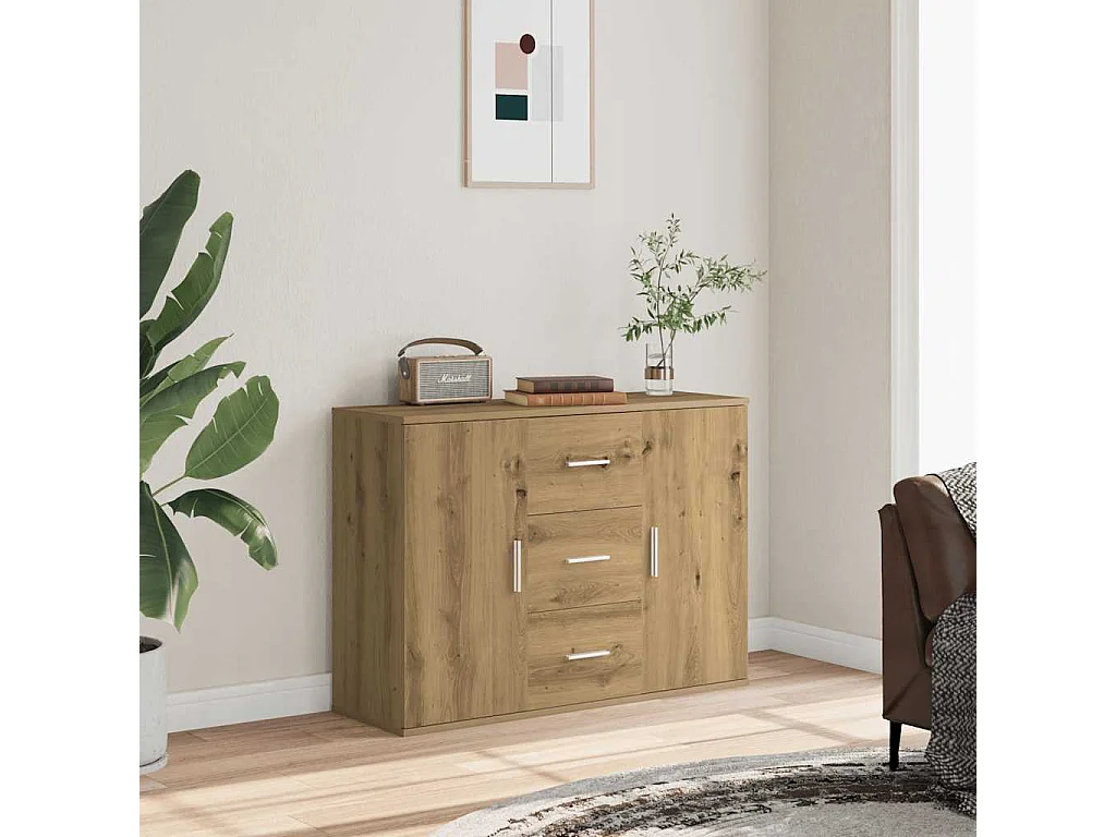 Credenza | Buffet | Armadio Rovere Artigianale 90x29,5x65 cm in Legno Multistrato
