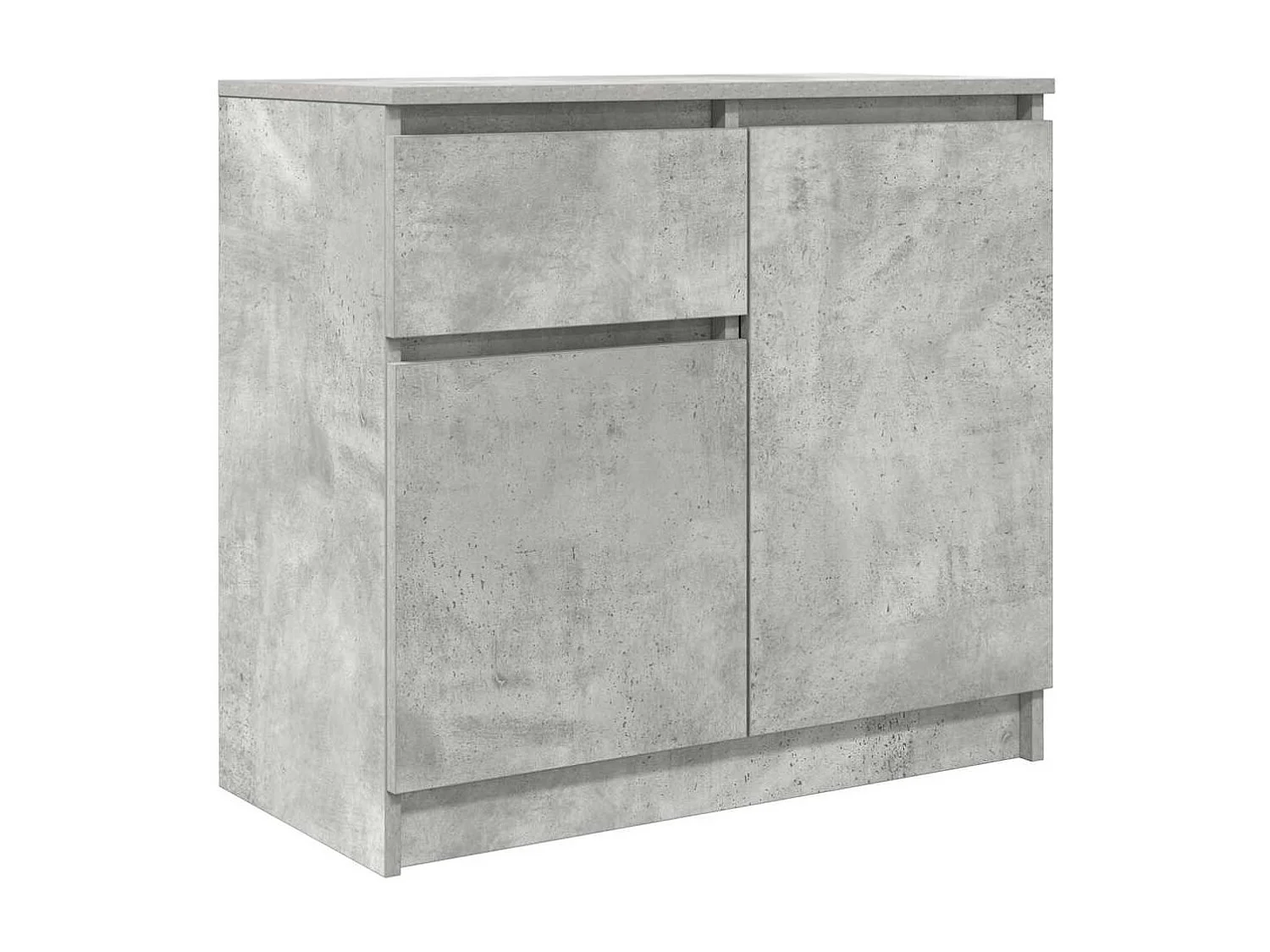 Buffet | Commode à tiroir | Meuble de rangement avec tiroir gris béton 71x35x65 cm bois d'ingénierie