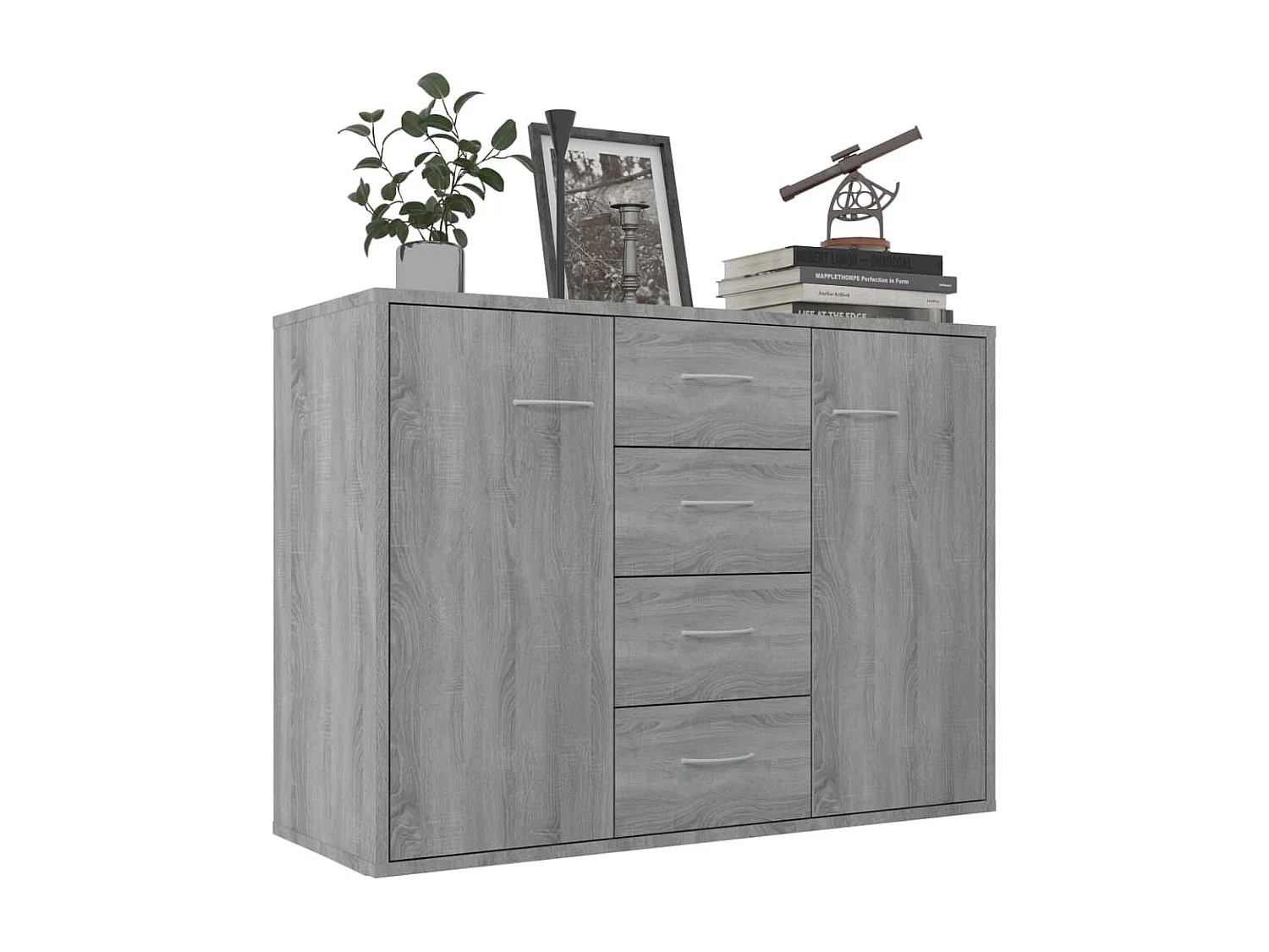 Credenza | Buffet | Armadio Grigio Sonoma 88x30x65 cm in Legno Multistrato