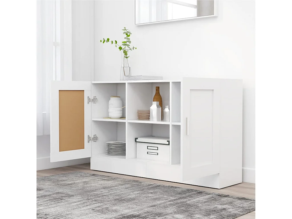 Buffet | Bahut | Meuble de rangement Blanc 120x30,5x70 cm Bois d'ingénierie