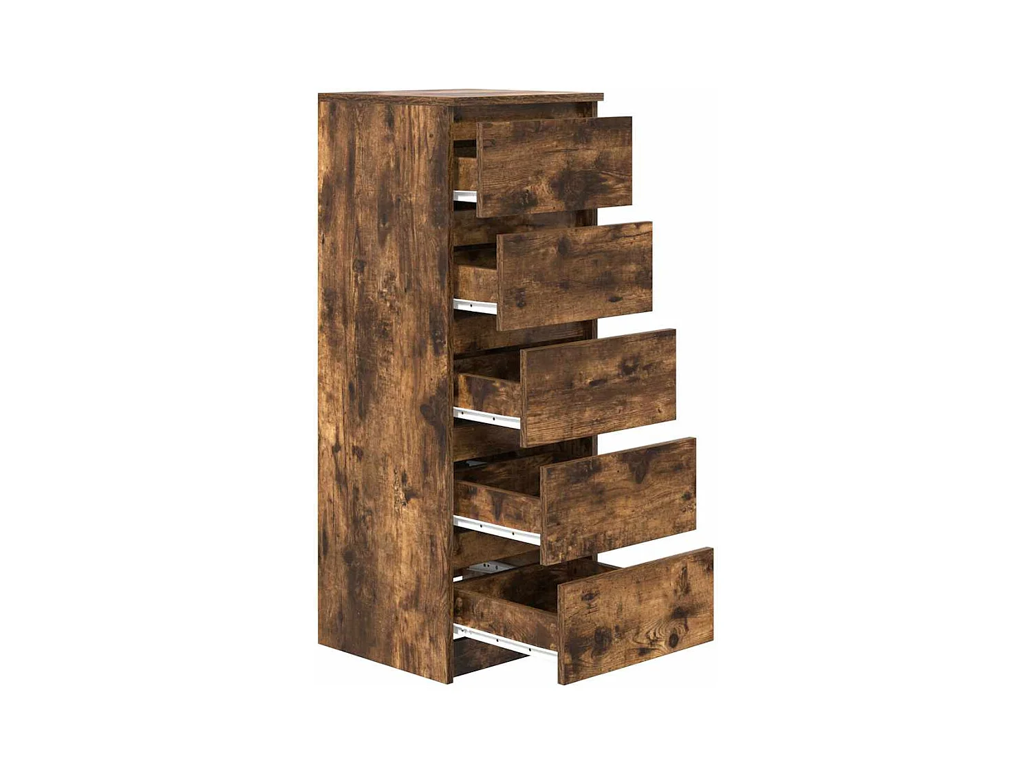 Buffet | Commode à tiroir | Meuble de rangement avec tiroirs chêne fumé 37,5x35x99 cm bois d'ingénierie