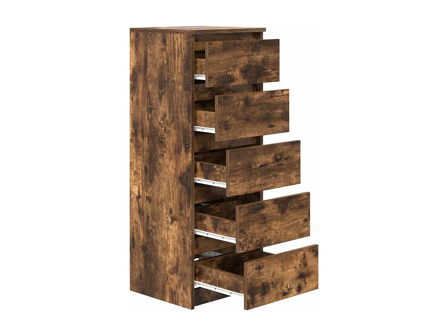 Buffet | Commode à tiroir | Meuble de rangement avec tiroirs chêne fumé 37,5x35x99 cm bois d'ingénierie