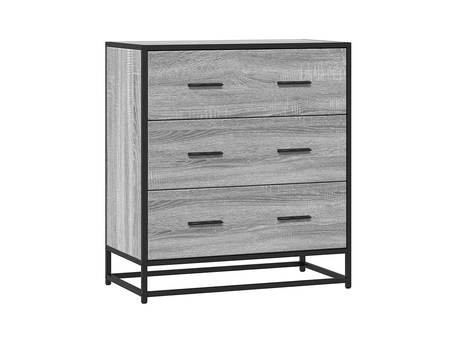 Credenza | Buffet | Armadio Grigio Sonoma 68x35x76 cm in Truciolato e Metallo