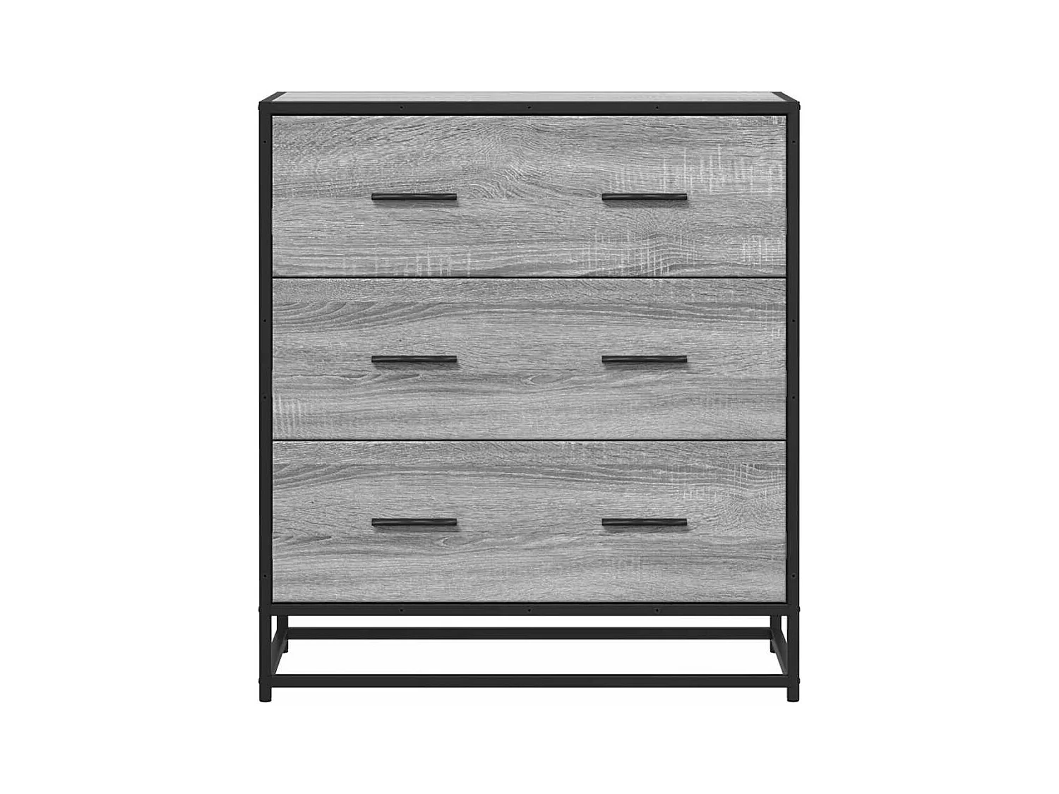Credenza | Buffet | Armadio Grigio Sonoma 68x35x76 cm in Truciolato e Metallo