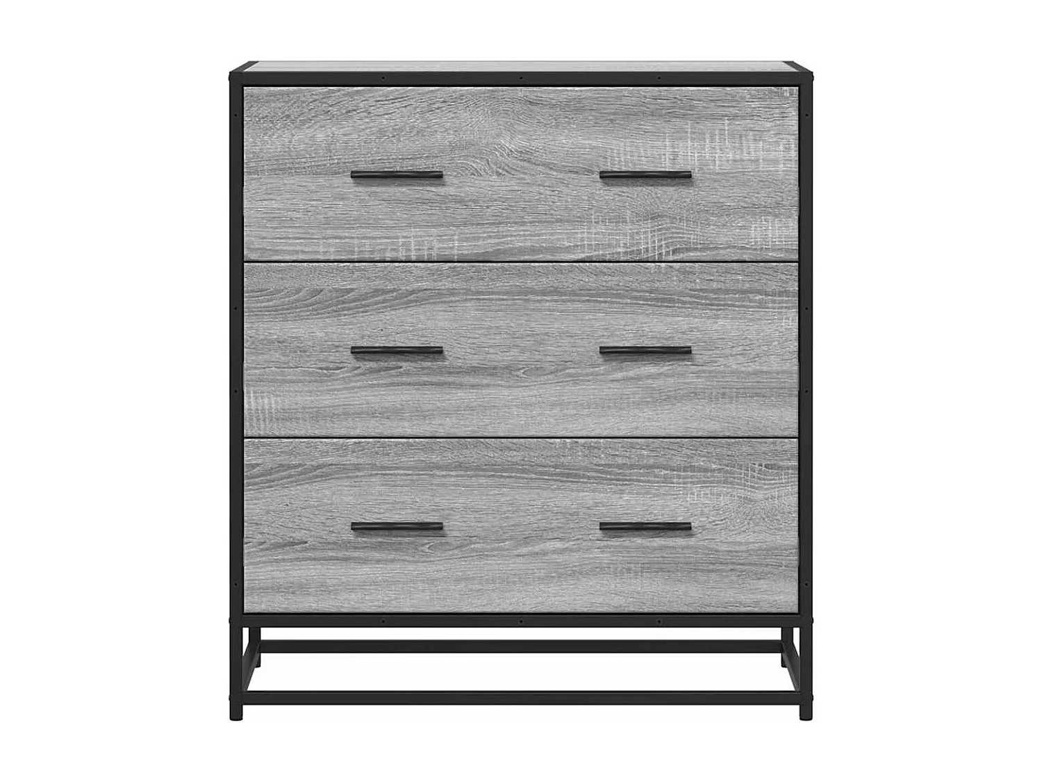 Buffet | Commode à tiroir | Meuble de rangement sonoma gris 68x35x76 cm bois d'ingénierie et métal