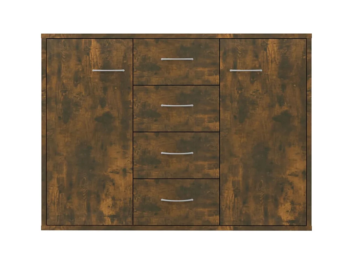 Buffet | Commode à tiroir | Meuble de rangement Chêne fumé 88x30x65 cm Bois d'ingénierie
