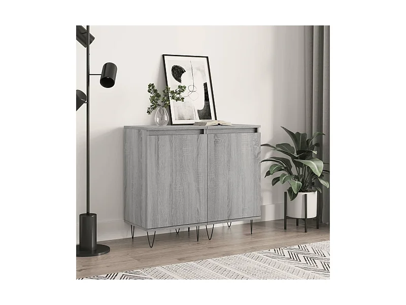 Buffets | Bahuts | Meuble de rangement 2 pcs sonoma gris 40x35x70 cm bois d'ingénierie