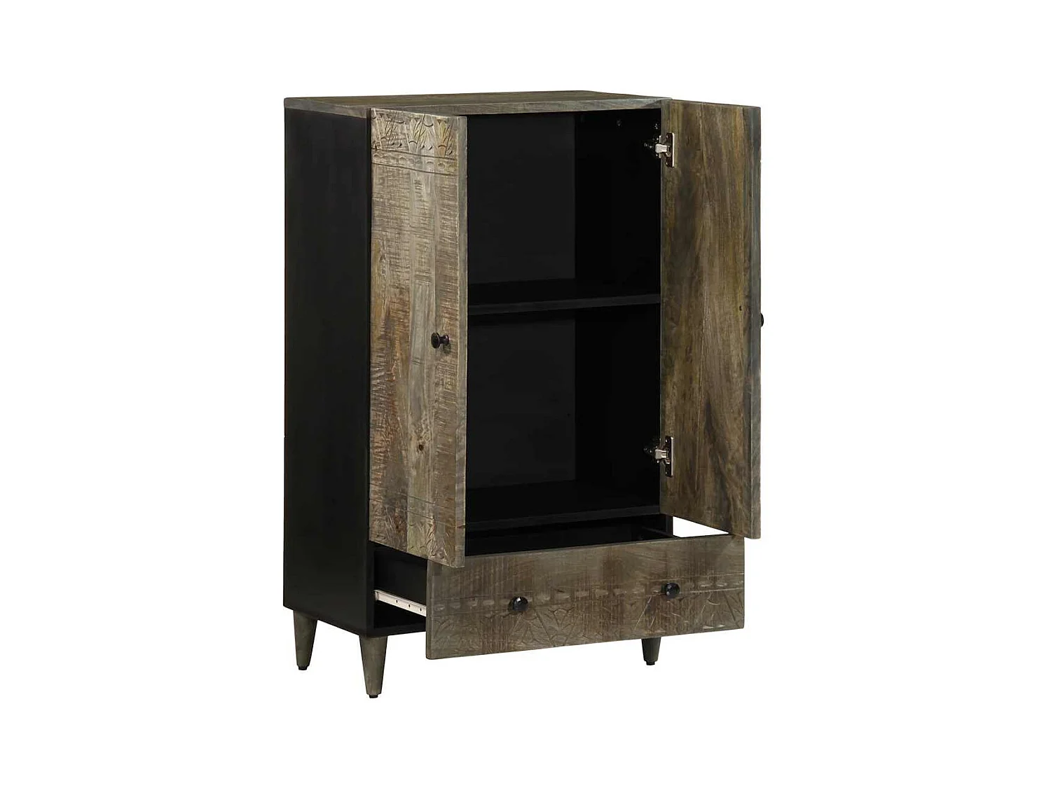 Credenza | Buffet | Armadio 60x33x100 cm in Legno Massello di Mango