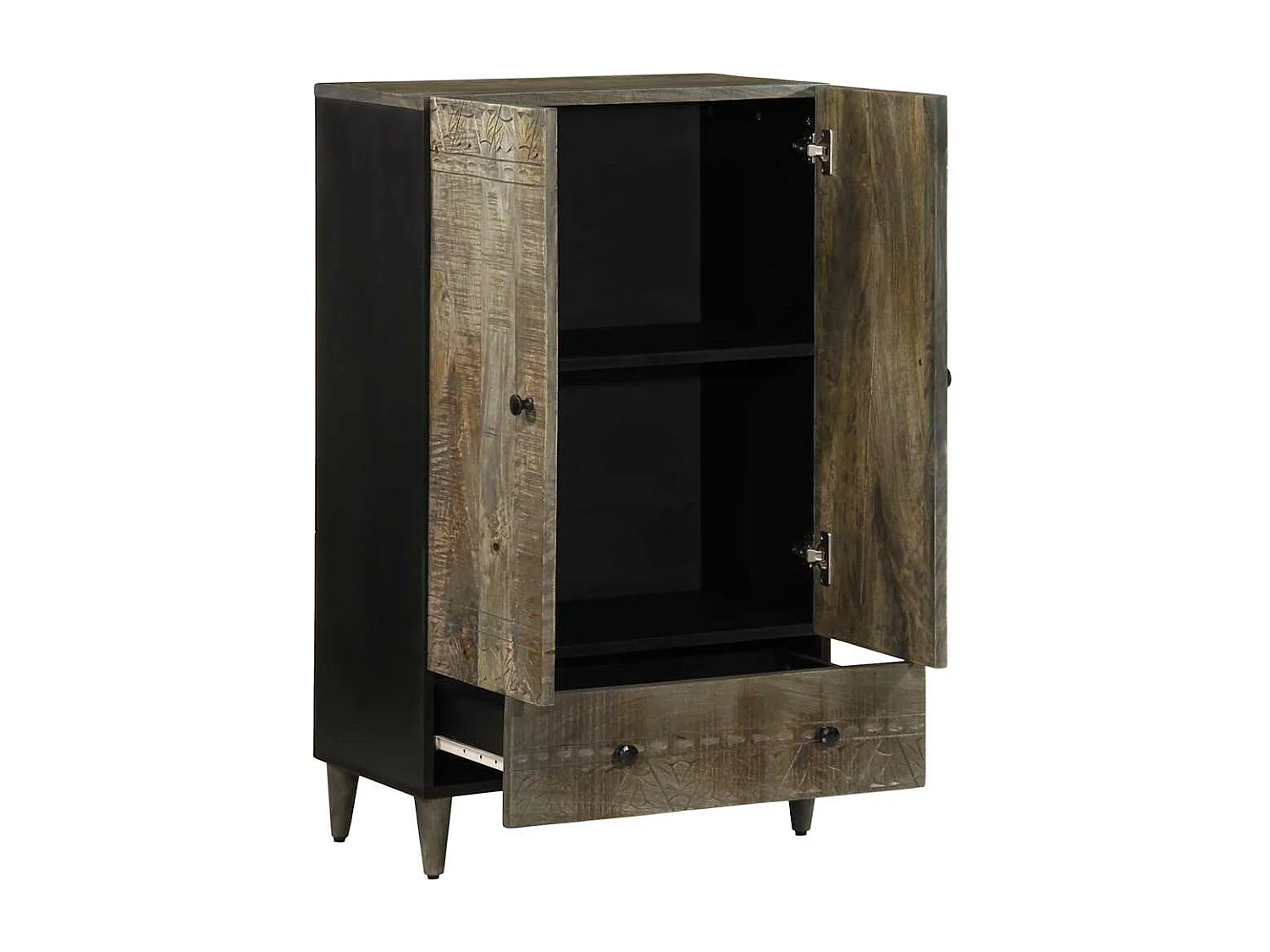 Credenza | Buffet | Armadio 60x33x100 cm in Legno Massello di Mango