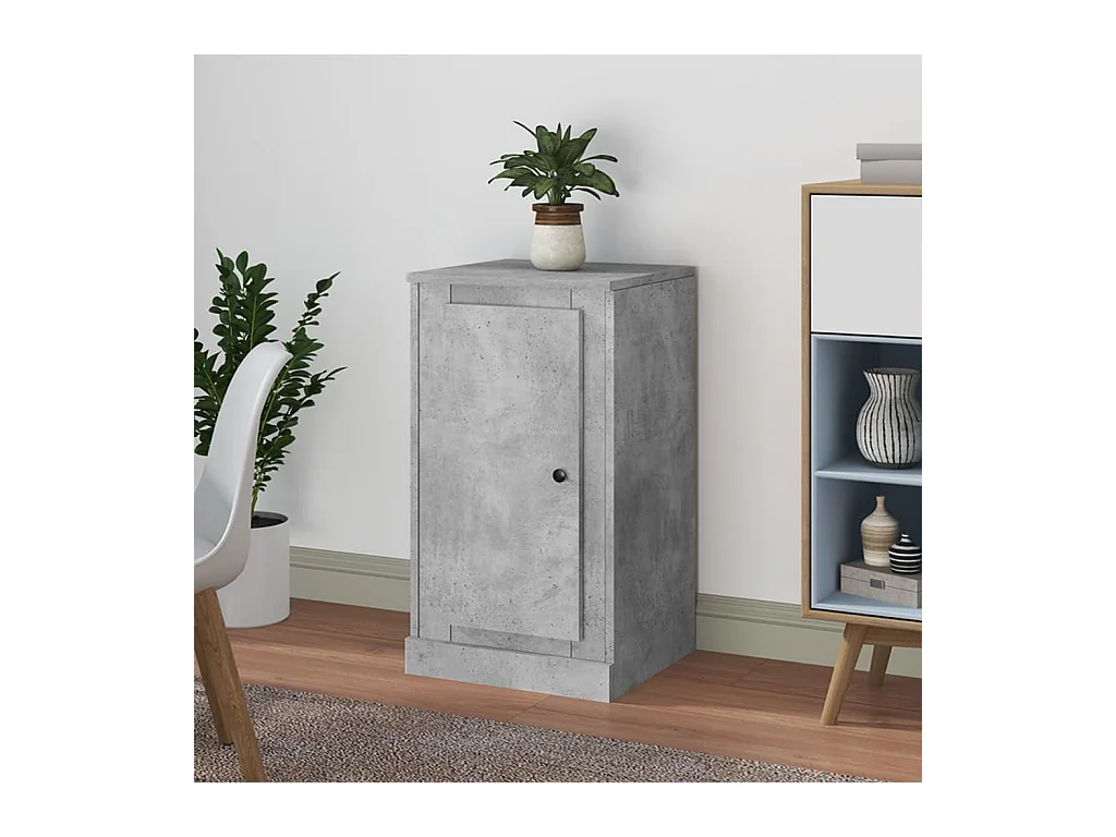 Credenza | Buffet | Armadio Grigio Cemento 37,5x35,5x67,5 cm in Legno Multistrato
