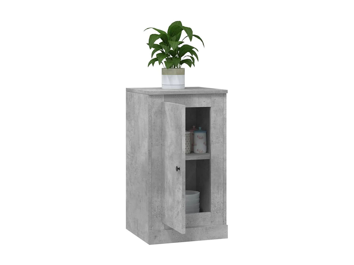 Buffet | Bahut | Meuble de rangement gris béton 37,5x35,5x67,5 cm bois d'ingénierie