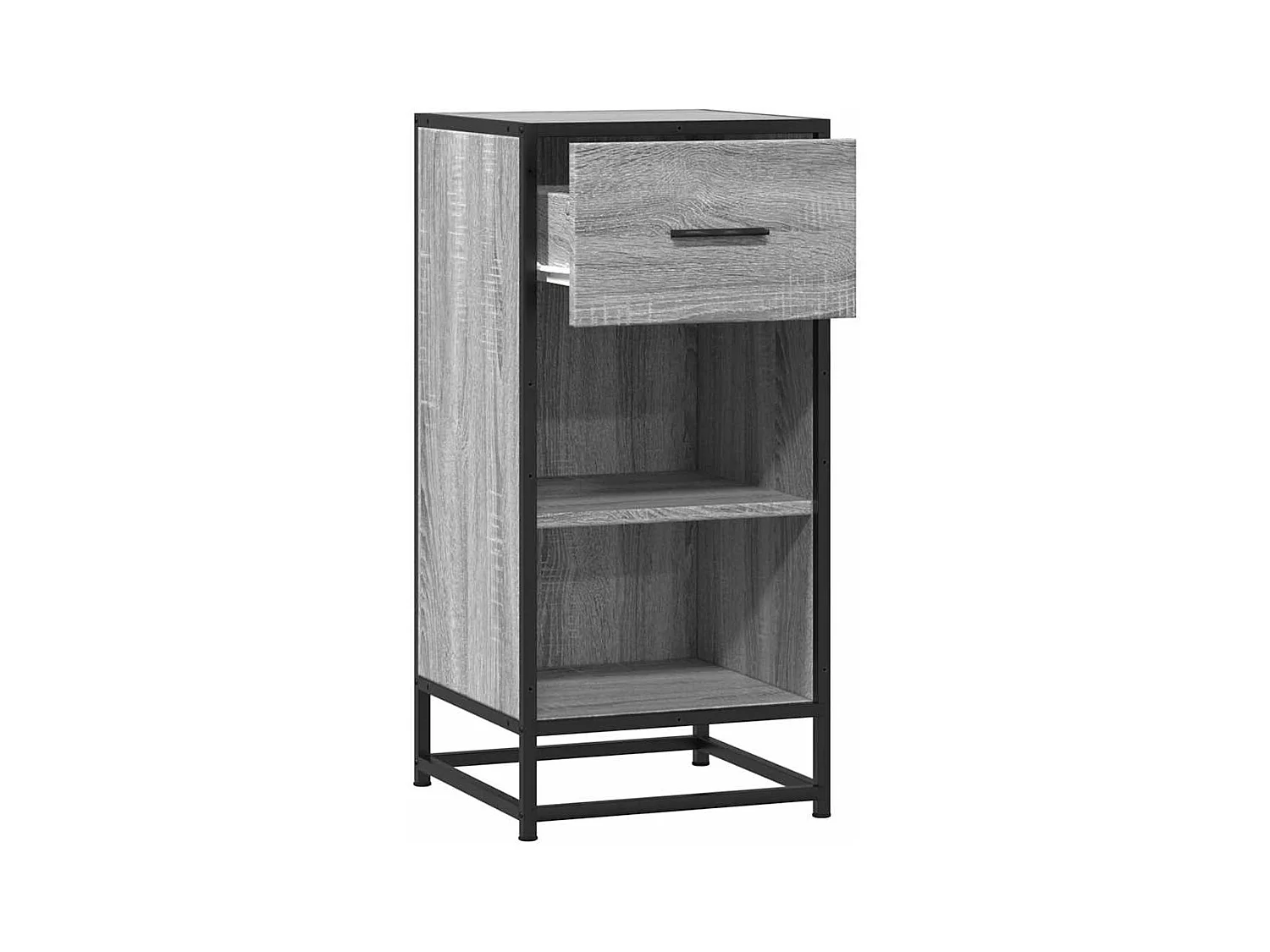 Buffet | Bahut | Meuble de rangement sonoma gris 35,5x35x76 cm bois d'ingénierie et métal