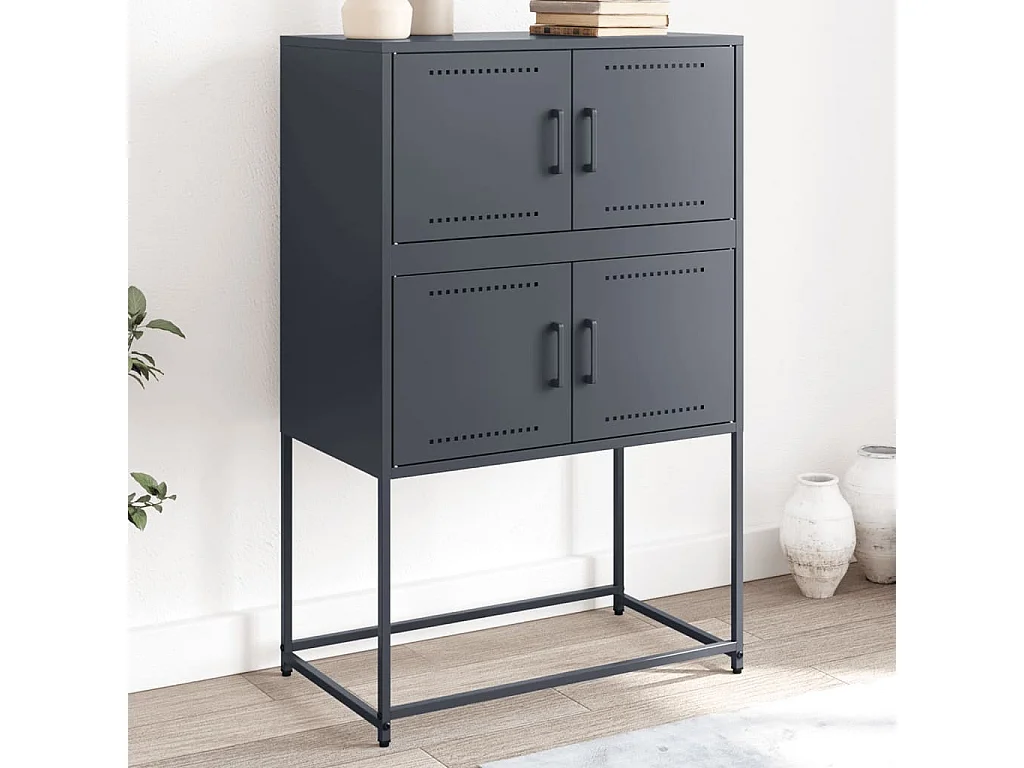 Buffet | Bahut | Meuble de rangement anthracite 68,5x38,5x107 cm acier
