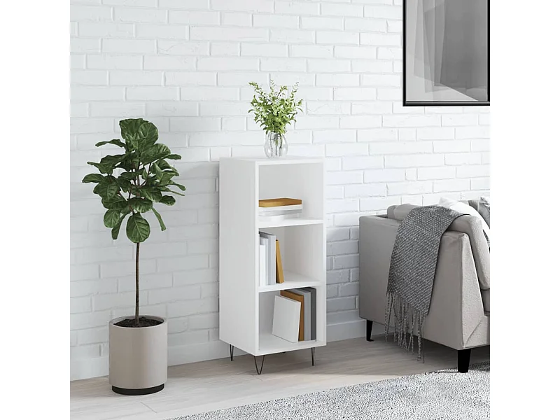 Credenza | Buffet | Armadio Bianca 34,5x32,5x90 cm in Legno Multistrato