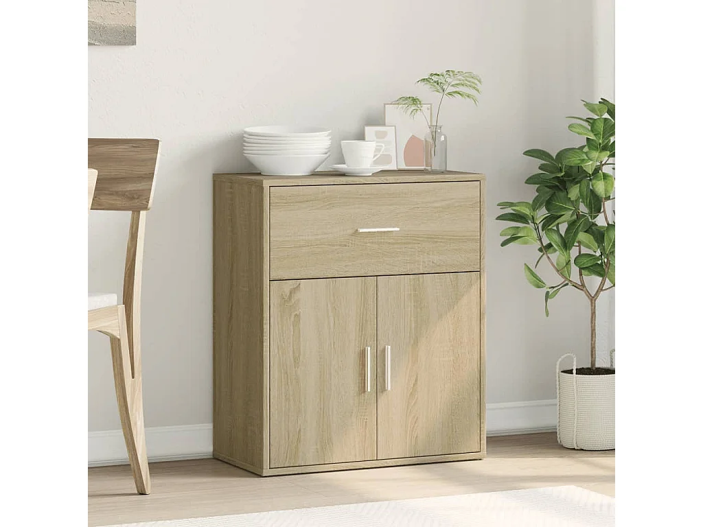 Buffet | Bahut | Meuble de rangement chêne sonoma 60x31x70 cm bois d'ingénierie