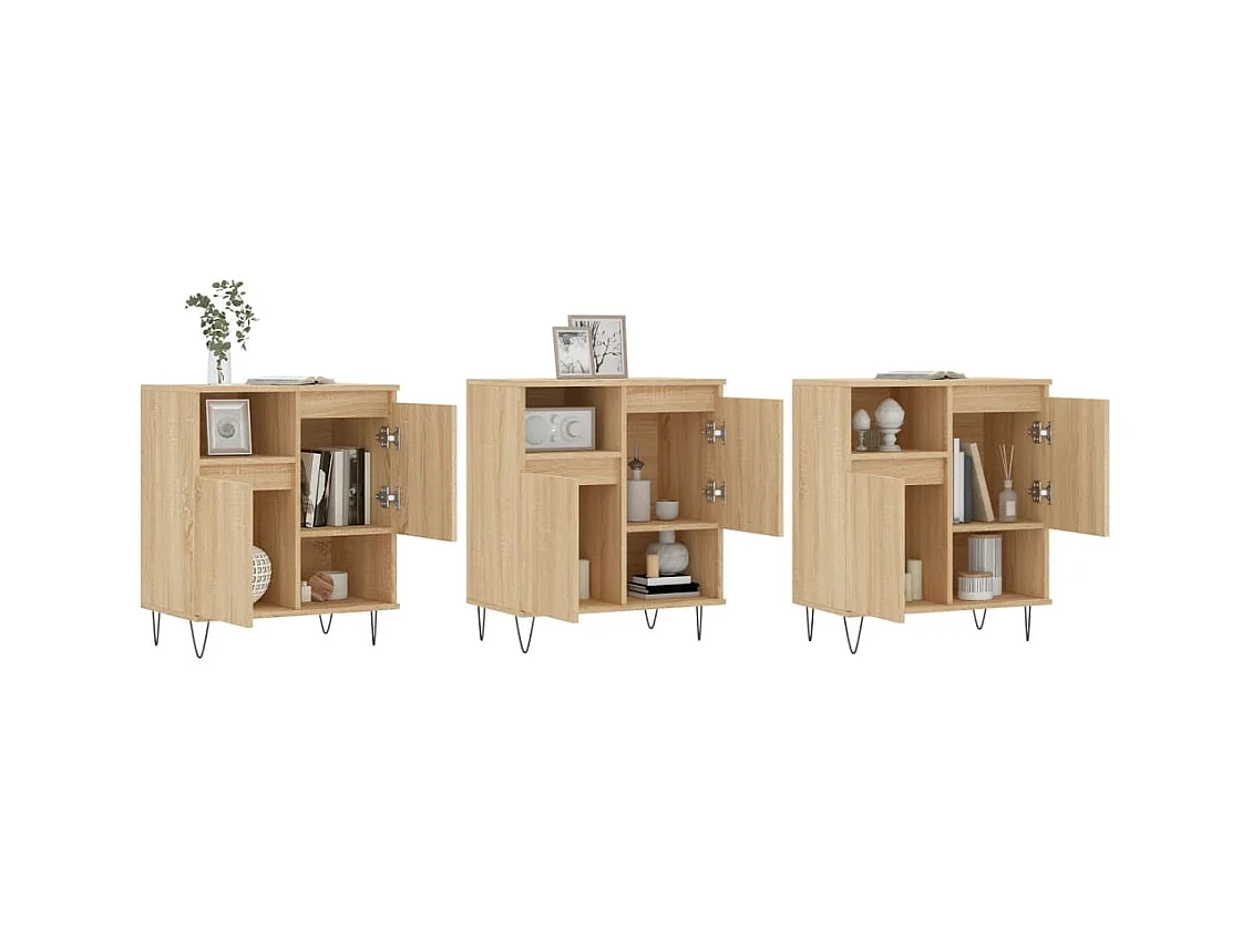 Buffets | Bahuts | Meuble de rangement 3 pcs Chêne sonoma Bois d'ingénierie