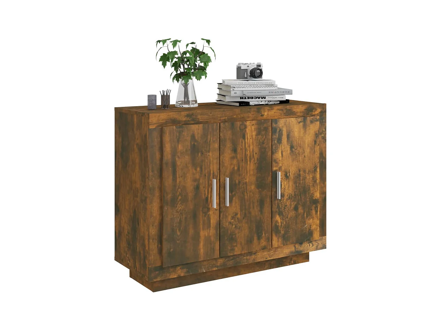 Credenza | Buffet | Armadio Rovere Fumo 92x35x75 cm in Legno Multistrato