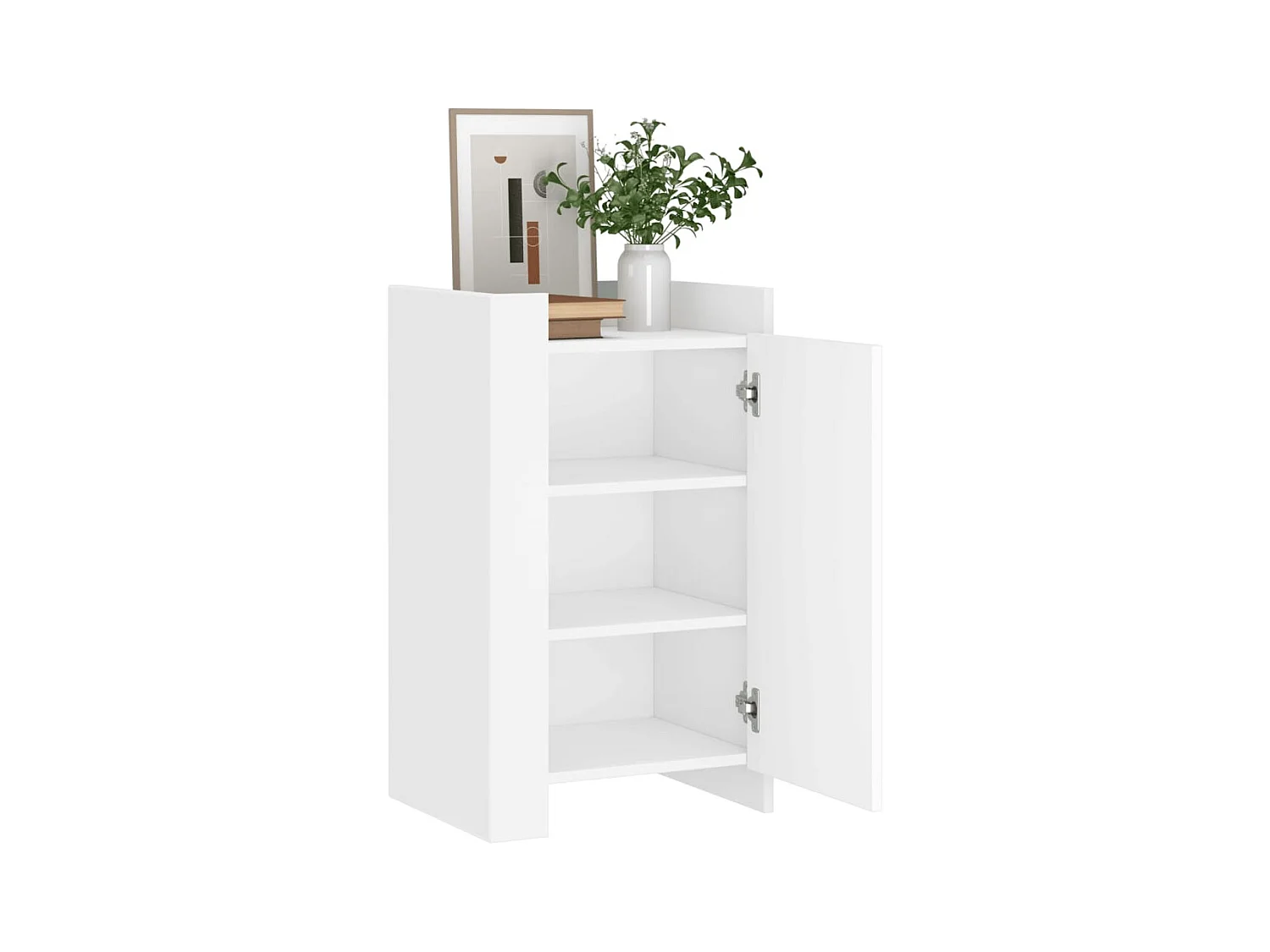 Buffet | Bahut | Meuble de rangement blanc 45x35x75 cm bois d'ingénierie