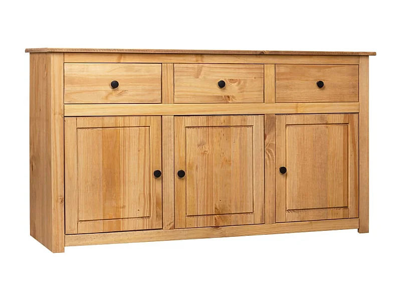 Buffet | Commode à tiroir | Meuble de rangement 135x40x80 cm Pin solide Assortiment Panama