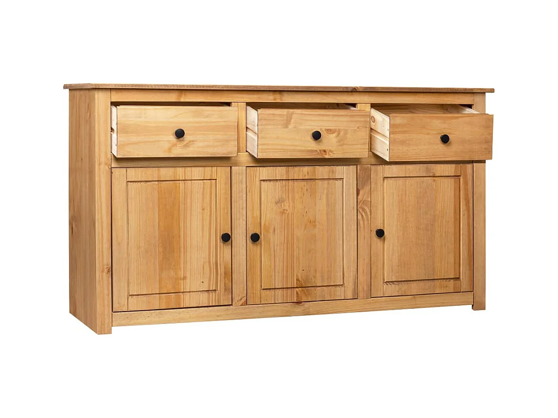 Buffet | Commode à tiroir | Meuble de rangement 135x40x80 cm Pin solide Assortiment Panama