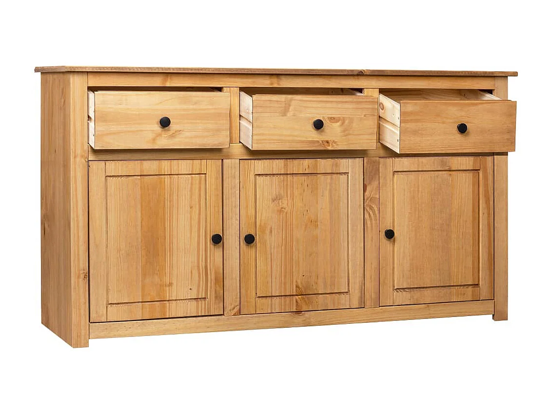 Buffet | Commode à tiroir | Meuble de rangement 135x40x80 cm Pin solide Assortiment Panama