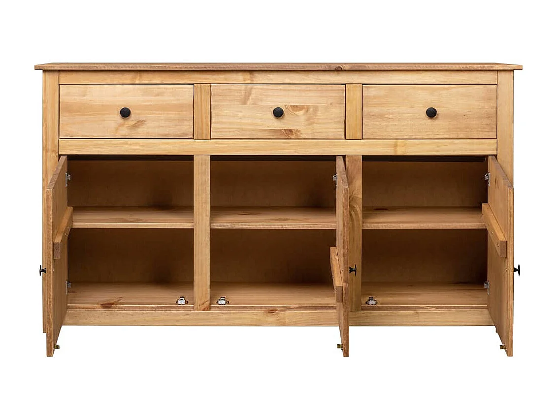 Buffet | Commode à tiroir | Meuble de rangement 135x40x80 cm Pin solide Assortiment Panama