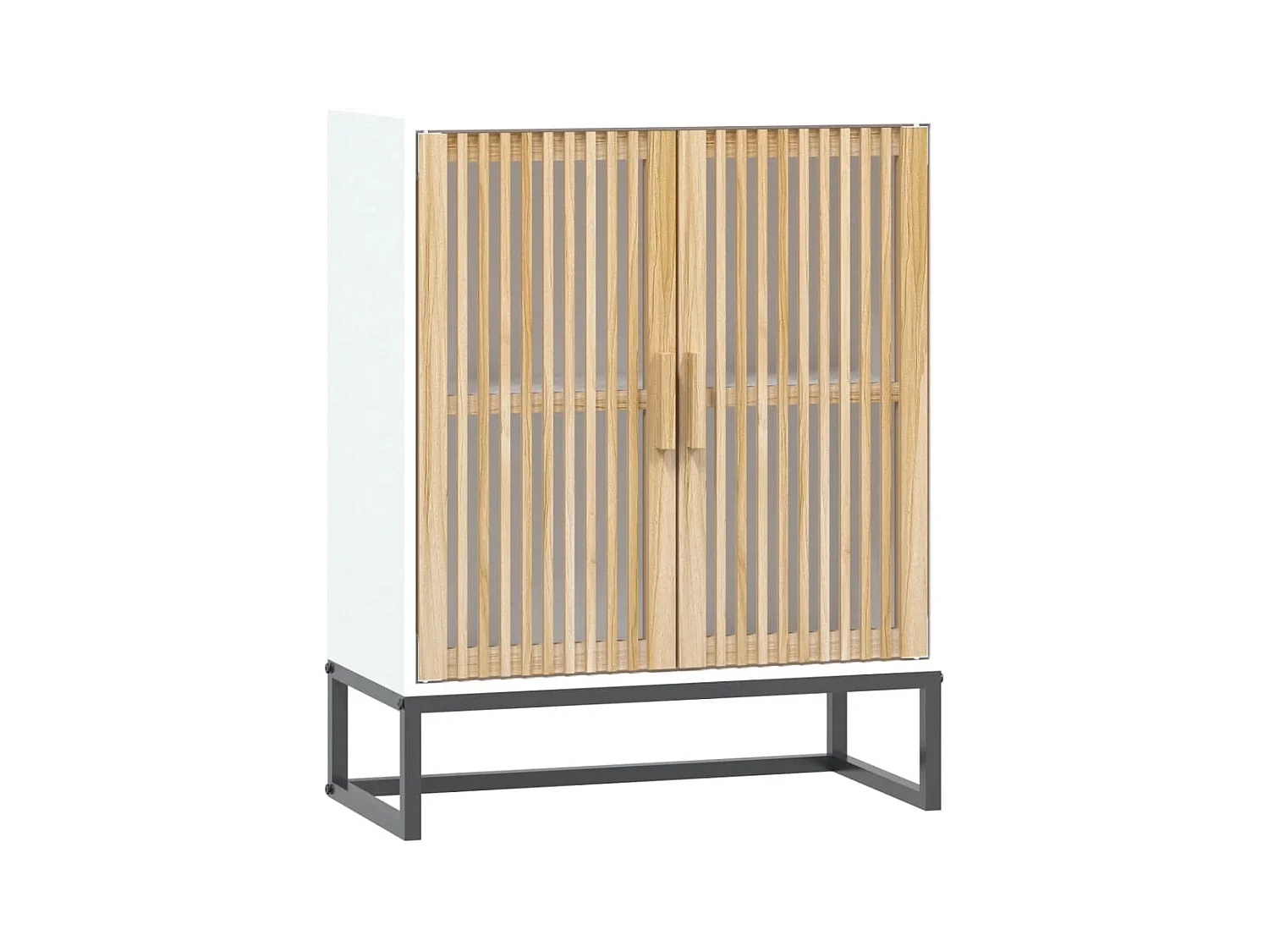 Credenza | Buffet | Armadio Bianca 60x30x75 cm in Legno Multistrato