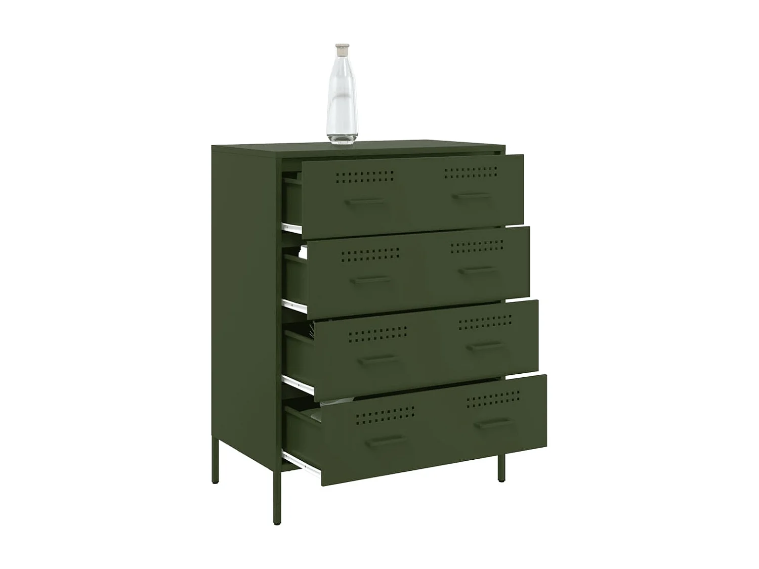 Credenza | Buffet | Armadio Verde Oliva 68x39x89 cm in Acciaio