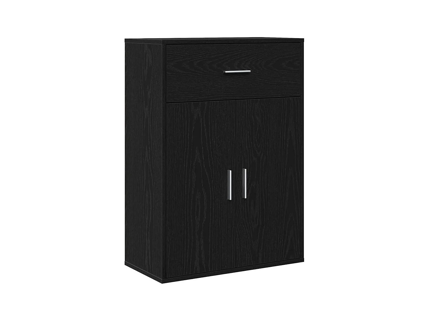 Buffet | Bahut | Meuble de rangement avec tiroir Chêne noir 79 x 38 x 80 cm Bois d'ingénierie