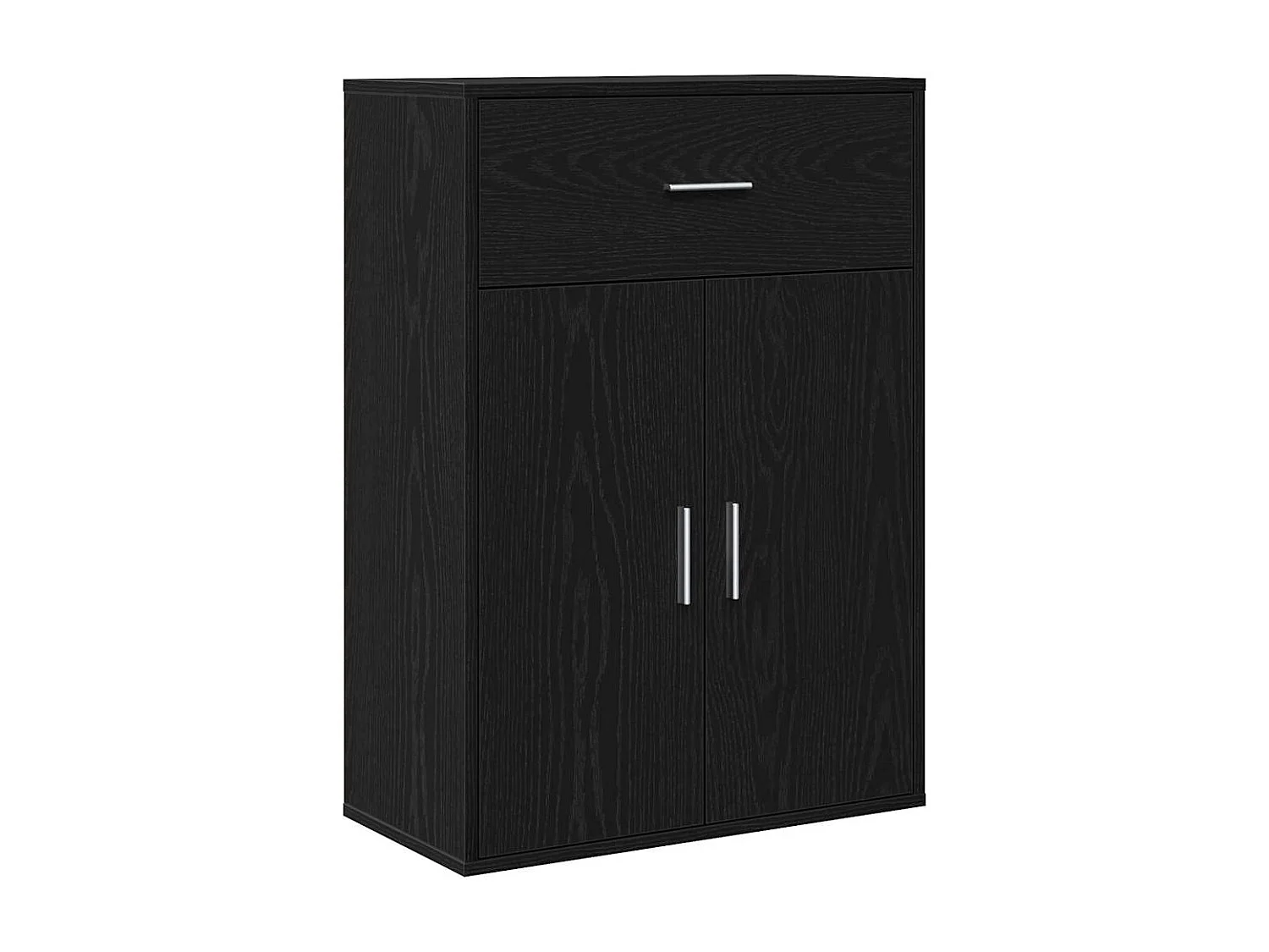 Buffet | Bahut | Meuble de rangement avec tiroir Chêne noir 79 x 38 x 80 cm Bois d'ingénierie