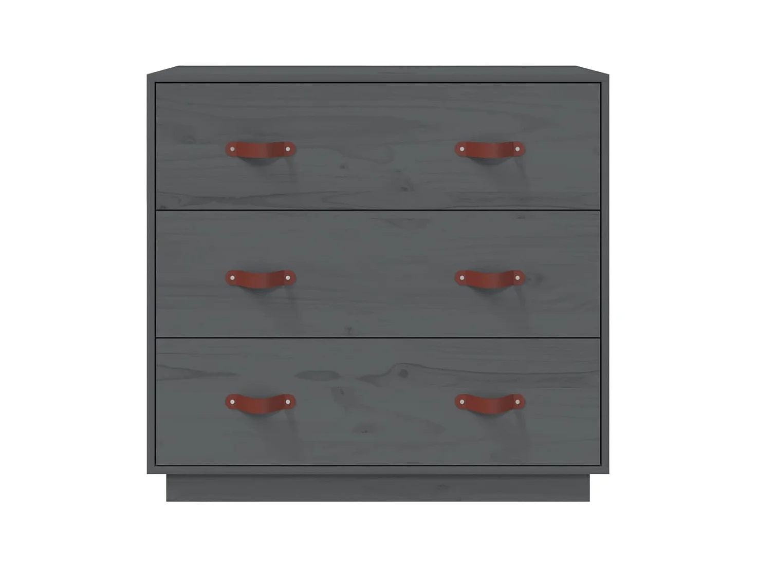 Credenza | Buffet | Armadio Grigia 80x40x75 cm in Legno Massello di Pino