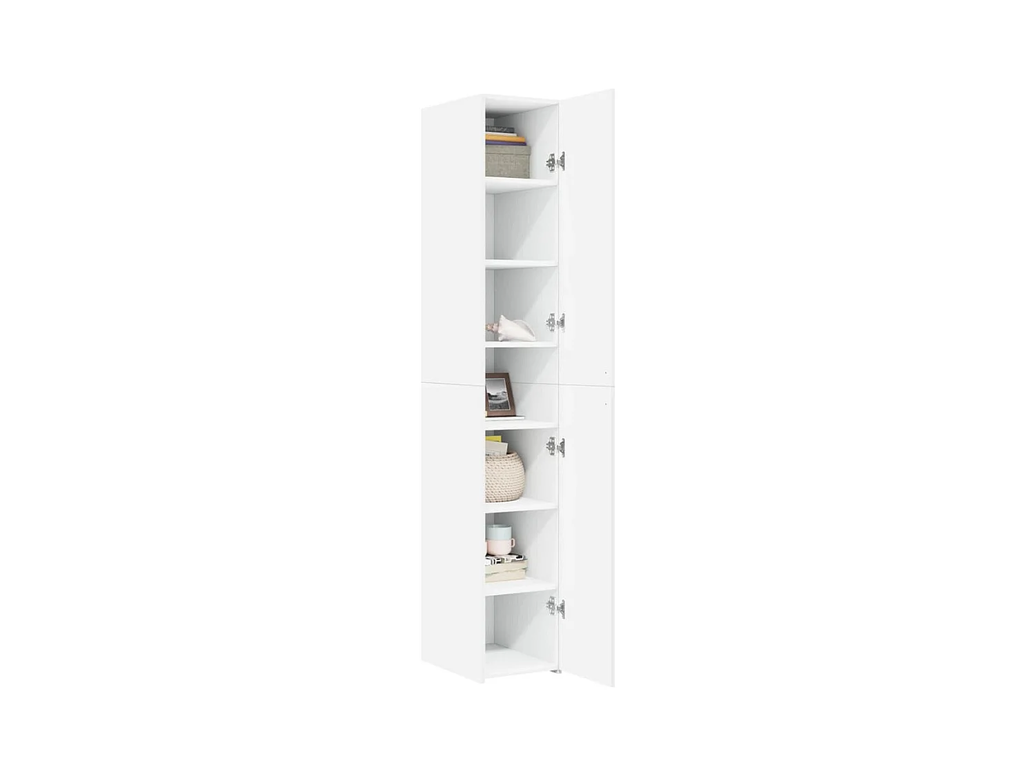 Buffet | Bahut | Meuble de rangement haut blanc 30x42,5x185 cm bois d'ingénierie
