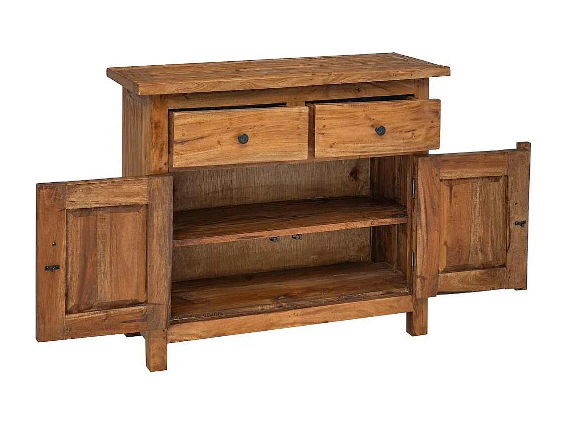 Buffet | Commode à tiroir | Meuble de rangement bois d'acajou massif 75x30x65 cm