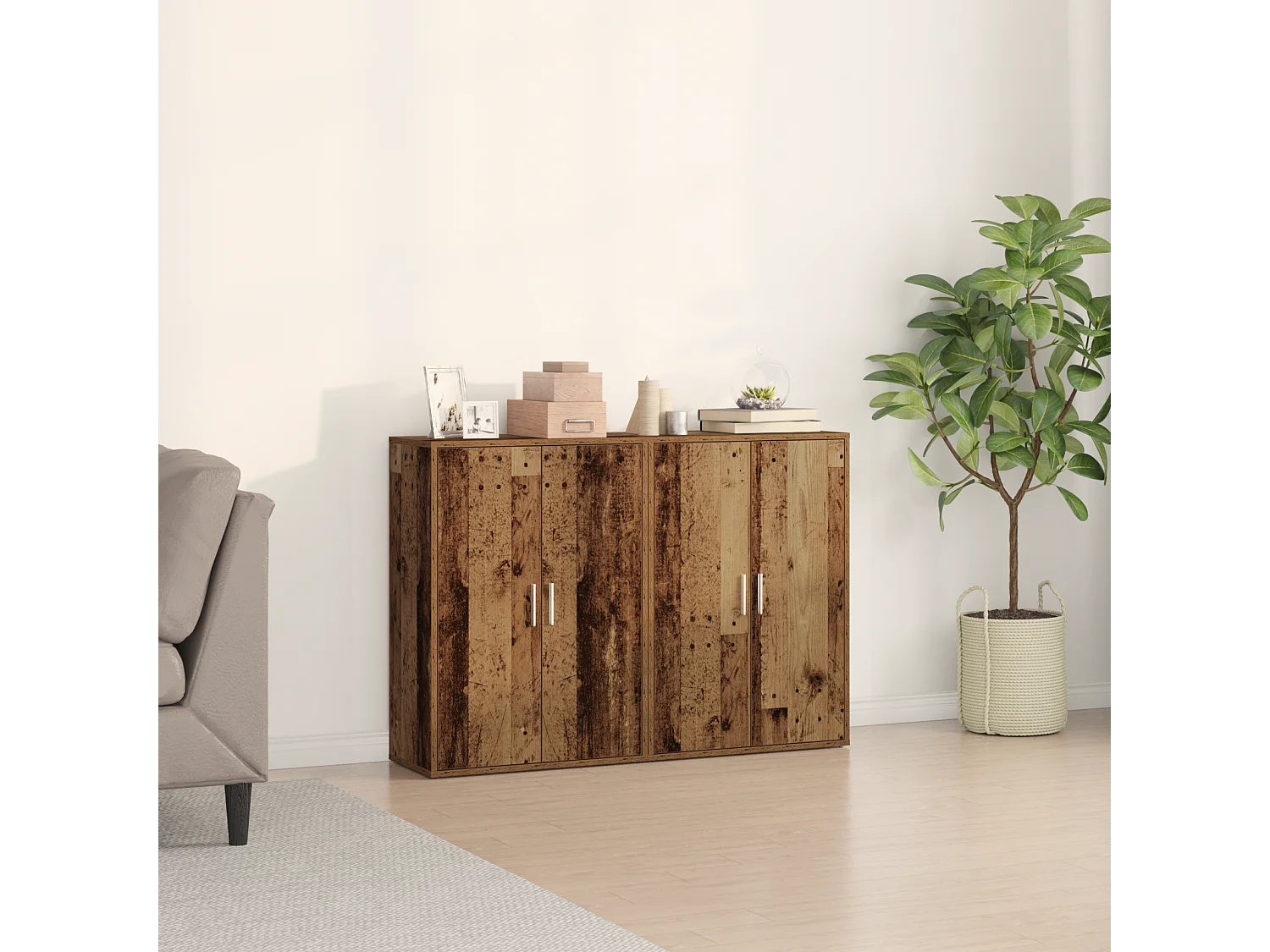 Buffet | Bahut | Meuble de rangement Bois ancien 60 x 31 x 84 cm Bois d'ingénierie