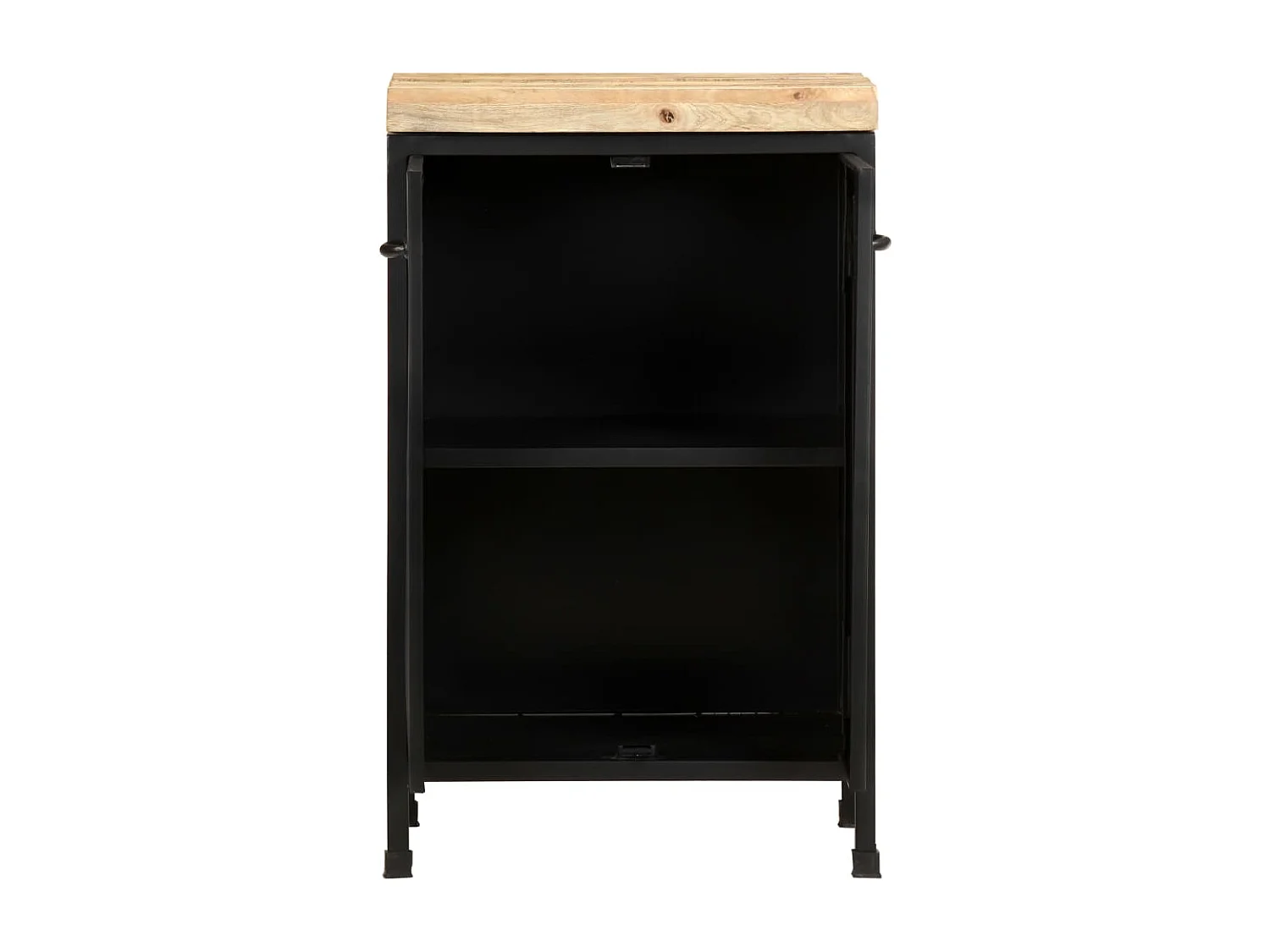 Credenza | Buffet | Armadio 47x35x76 cm in Legno di Mango Grezzo