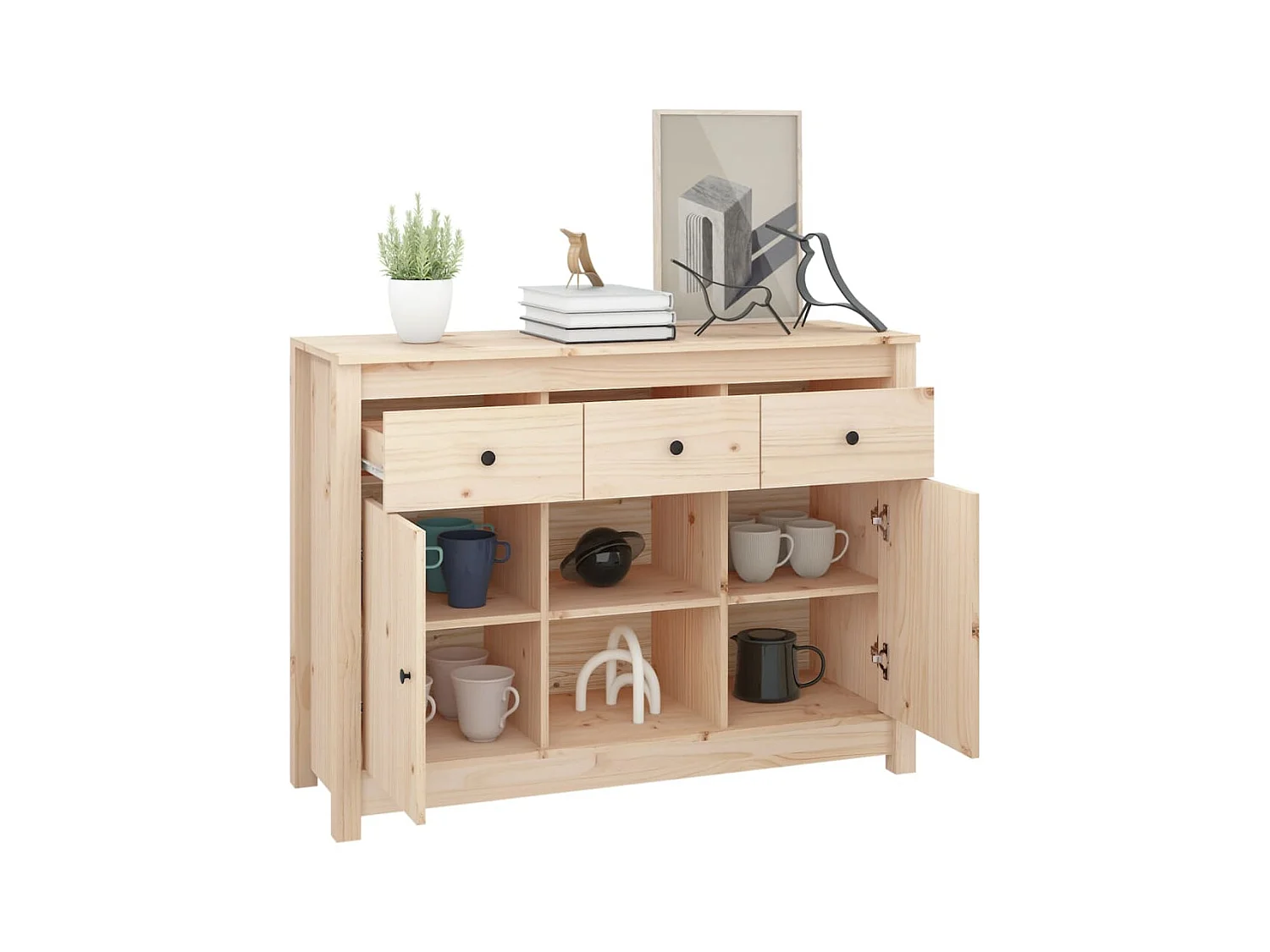 Buffet | Bahut | Meuble de rangement 100x35x74,5 cm Bois massif de pin