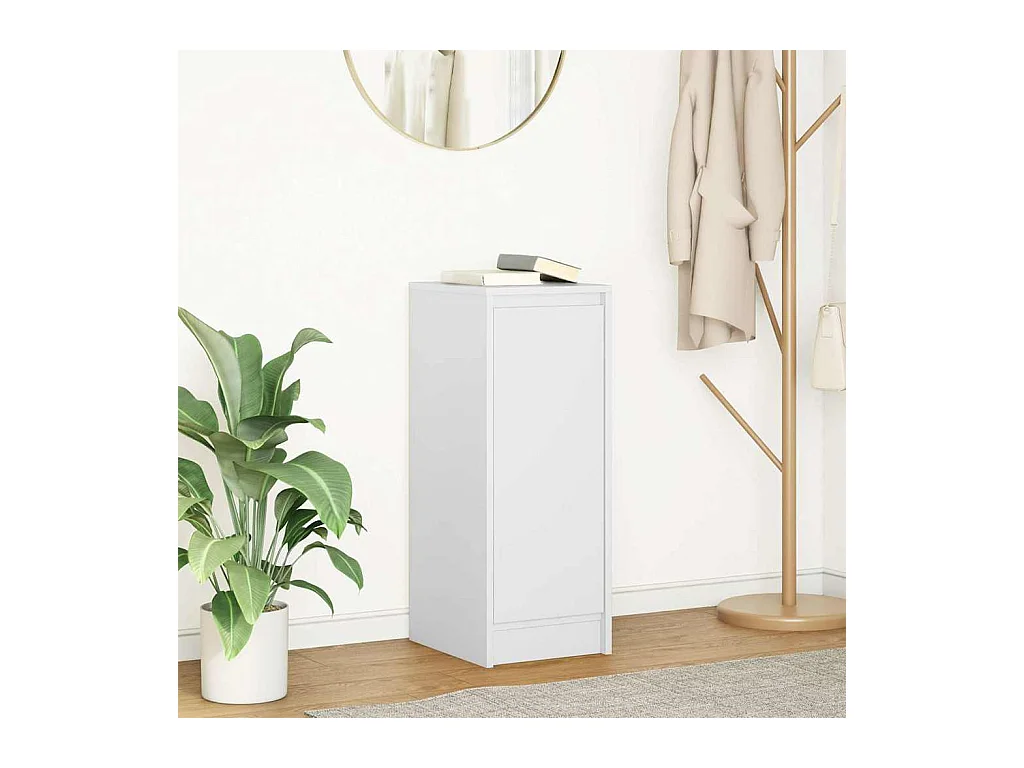 Buffet | Bahut | Meuble de rangement blanc 29,5x34x76 cm bois d'ingénierie