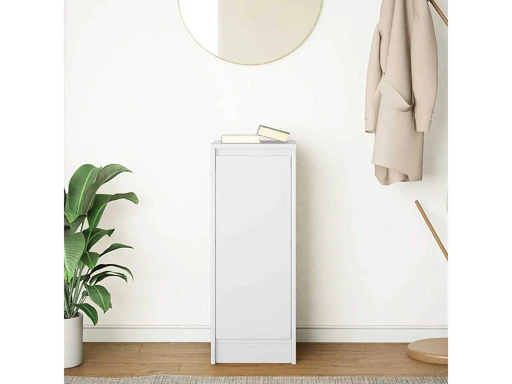 Buffet | Bahut | Meuble de rangement blanc 29,5x34x76 cm bois d'ingénierie