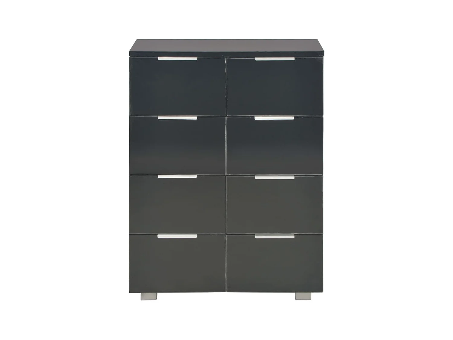 Buffet | Commode à tiroir | Meuble de rangement Noir brillant 60x35x80 cm Bois d'ingénierie