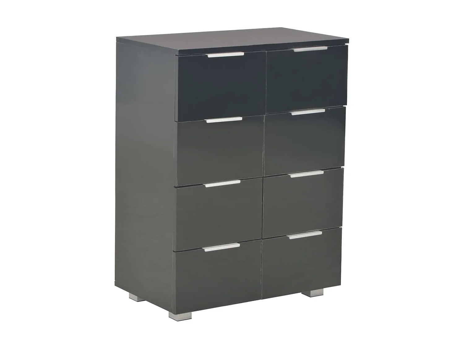 Buffet | Commode à tiroir | Meuble de rangement Noir brillant 60x35x80 cm Bois d'ingénierie