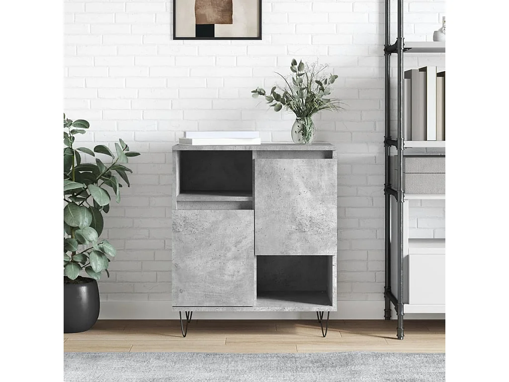 Buffet | Bahut | Meuble de rangement Gris béton 60x35x70 cm Bois d'ingénierie