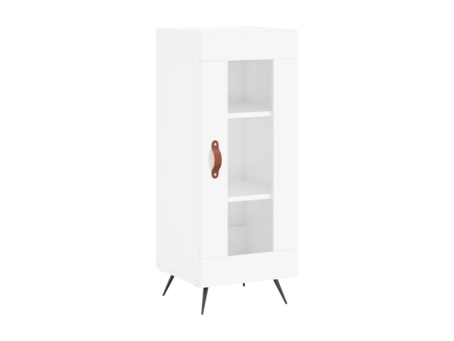 Buffet | Bahut | Meuble de rangement haut Blanc brillant 34,5x34x180 cm Bois d'ingénierie