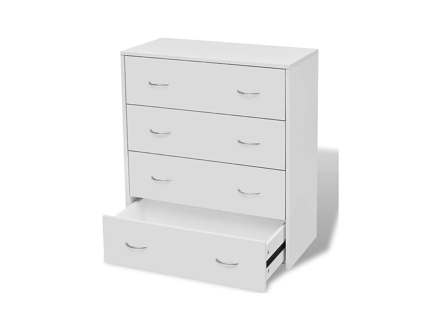 Credenza | Buffet | Armadio con 4 Cassetti 60x30,5x71 cm Bianca