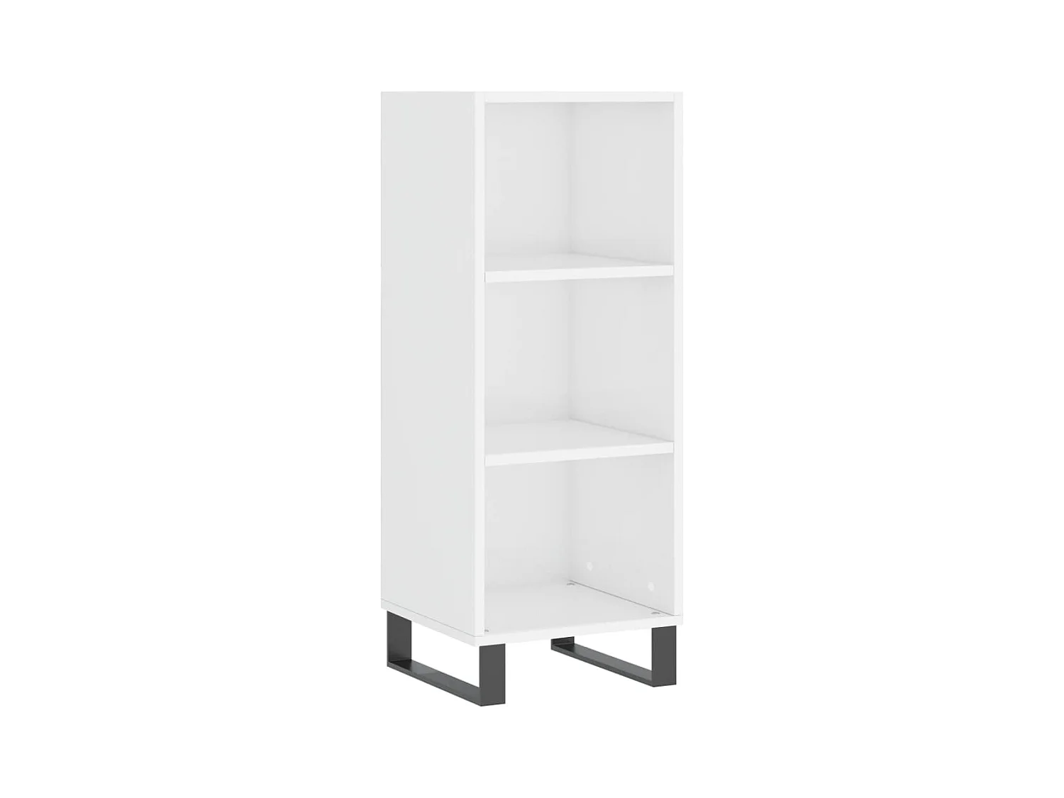 Buffet | Bahut | Meuble de rangement blanc brillant 34,5x32,5x90 cm bois d'ingénierie